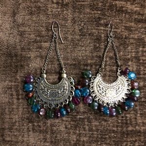 Jewel Tone Drop Earrings